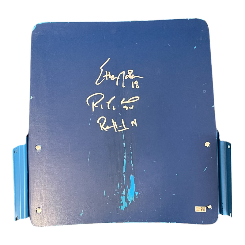 Edmonton Oilers 2006 Stanley Cup Team Multi (3) Signed Northlands Coliseum Seatback