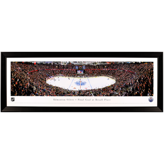 Edmonton Oilers Last Goal At Rexall Place Panoramic Print Framed
