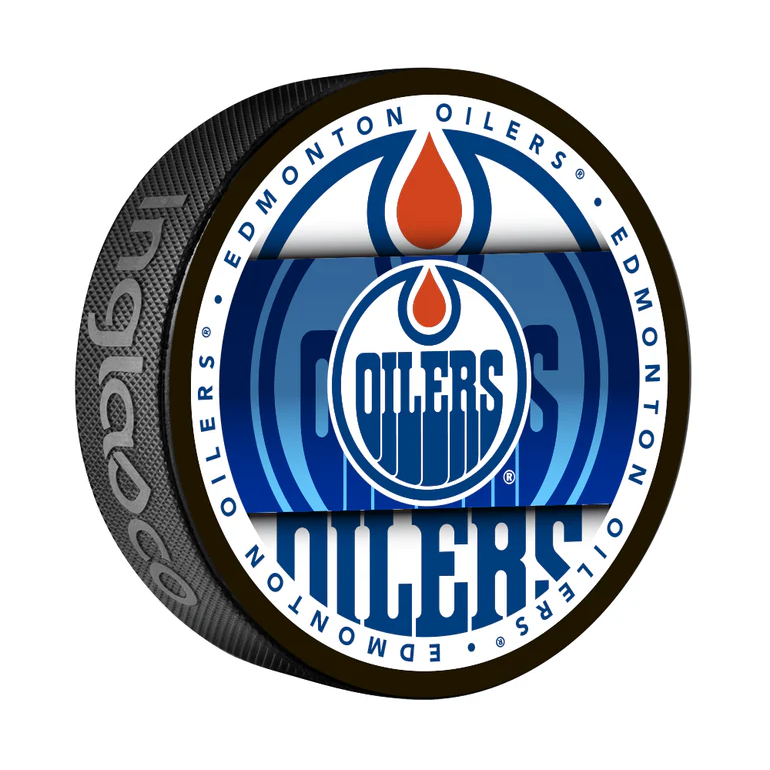 Edmonton Oilers Medallion Souvenir Hockey Puck