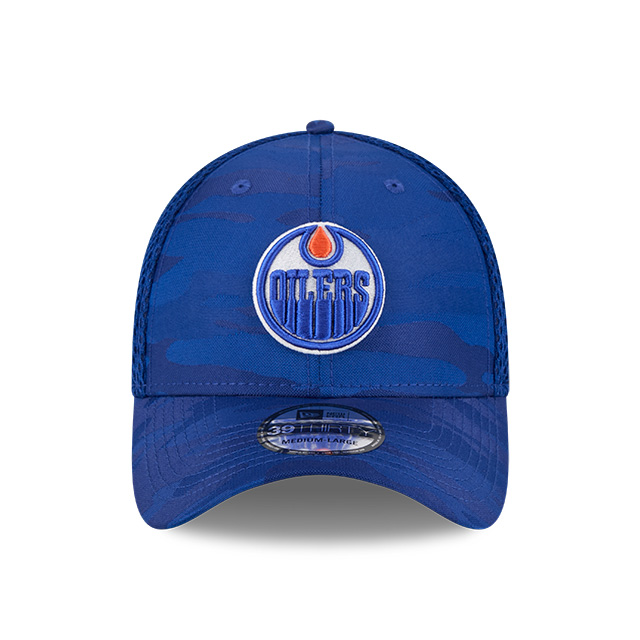 Edmonton Oilers New Era Blue Camo 39THIRTY Flex Hat