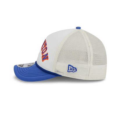 Edmonton Oilers New Era Chrome Arch 9FORTY M-Crown A-Frame Snapback Trucker Hat