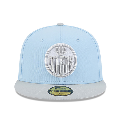 Edmonton Oilers New Era Color Pack Glacial Blue 59FIFTY Fitted Hat