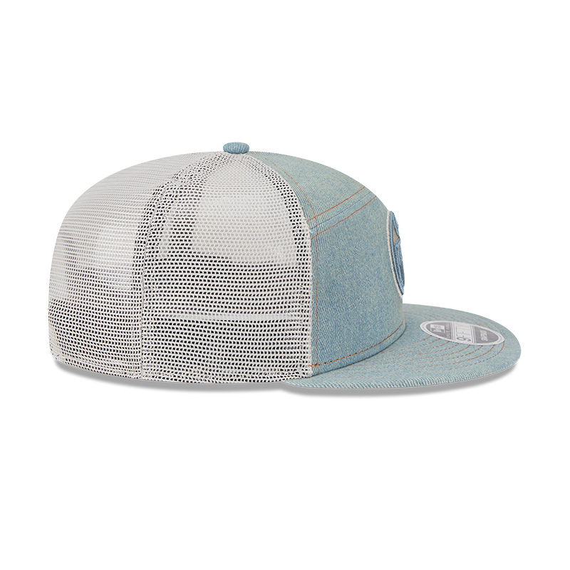 Edmonton Oilers New Era Denim 9FIFTY Split Panel Trucker