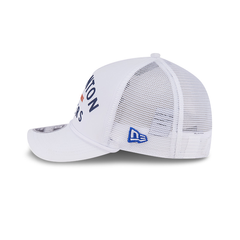 Edmonton Oilers New Era Minimalist White 9FORTY M-Crown A-Frame Rope Snapback Hat