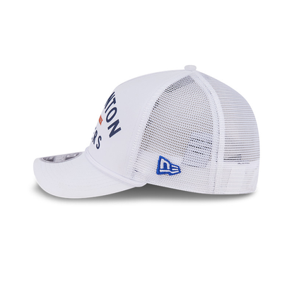 Edmonton Oilers New Era Minimalist White 9FORTY M-Crown A-Frame Rope Snapback Hat