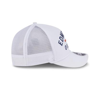 Edmonton Oilers New Era Minimalist White 9FORTY M-Crown A-Frame Rope Snapback Hat