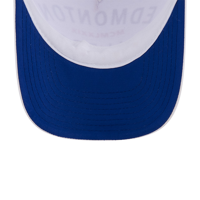 Edmonton Oilers New Era Minimalist White 9FORTY M-Crown A-Frame Rope Snapback Hat