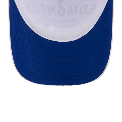 Edmonton Oilers New Era Minimalist White 9FORTY M-Crown A-Frame Rope Snapback Hat