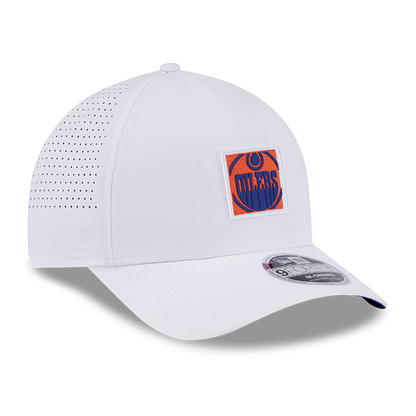 Edmonton Oilers New Era Optic White 9FORTY M-Crown A-Frame Snapback Hat