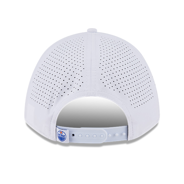 Edmonton Oilers New Era Optic White 9FORTY M-Crown A-Frame Snapback Hat