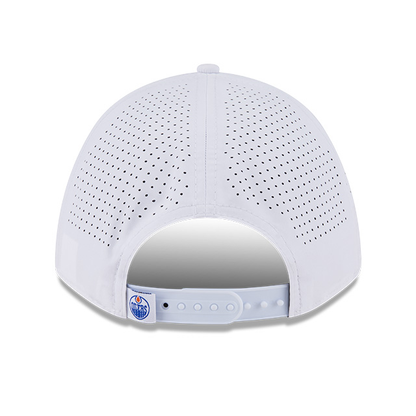 Edmonton Oilers New Era Optic White 9FORTY M-Crown A-Frame Snapback Hat