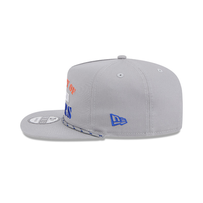Edmonton Oilers New Era Vintage Grey Rope Golfer Snapback Hat