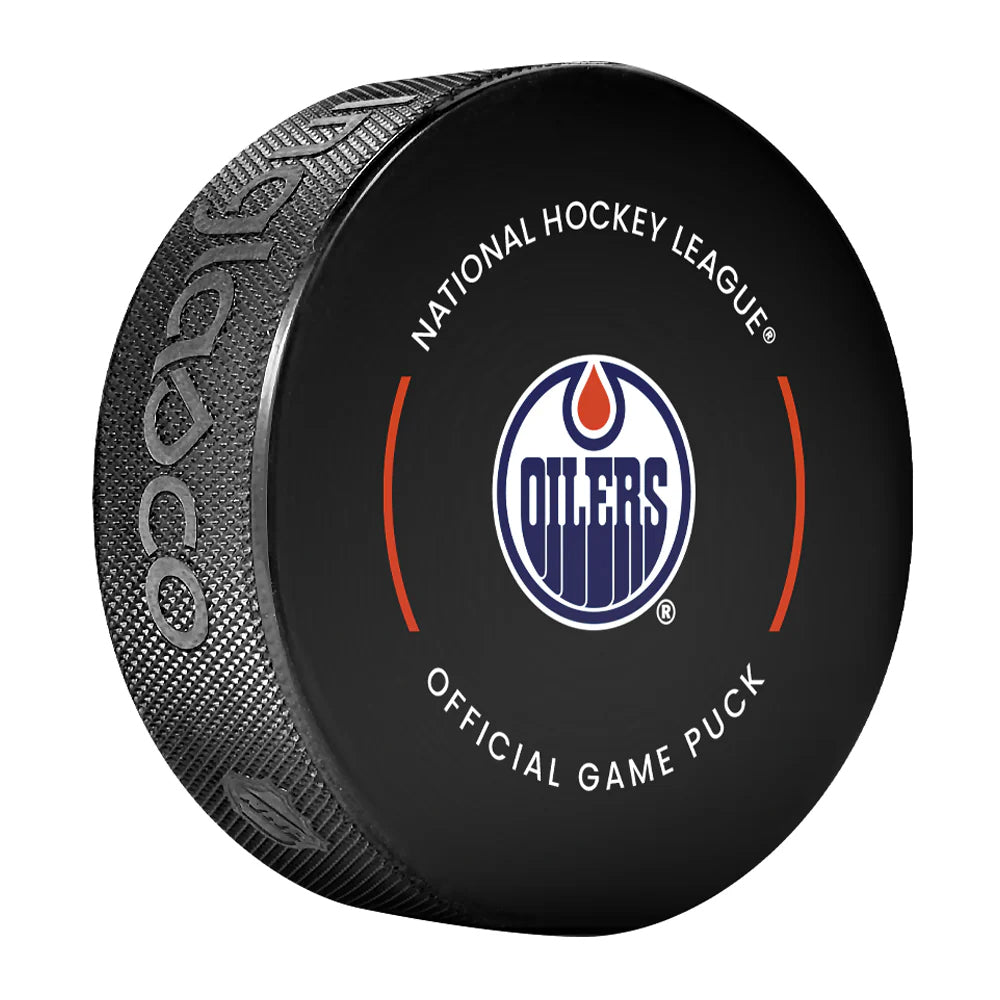 Edmonton Oilers Official 2025-26 NHL Game Design Puck