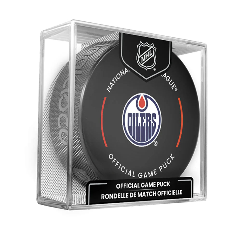 Edmonton Oilers Official 2025-26 NHL Game Design Puck