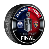 Edmonton Oilers vs Florida Panthers 2025 Stanley Cup Final Round 4 Playoffs Match-Up Puck