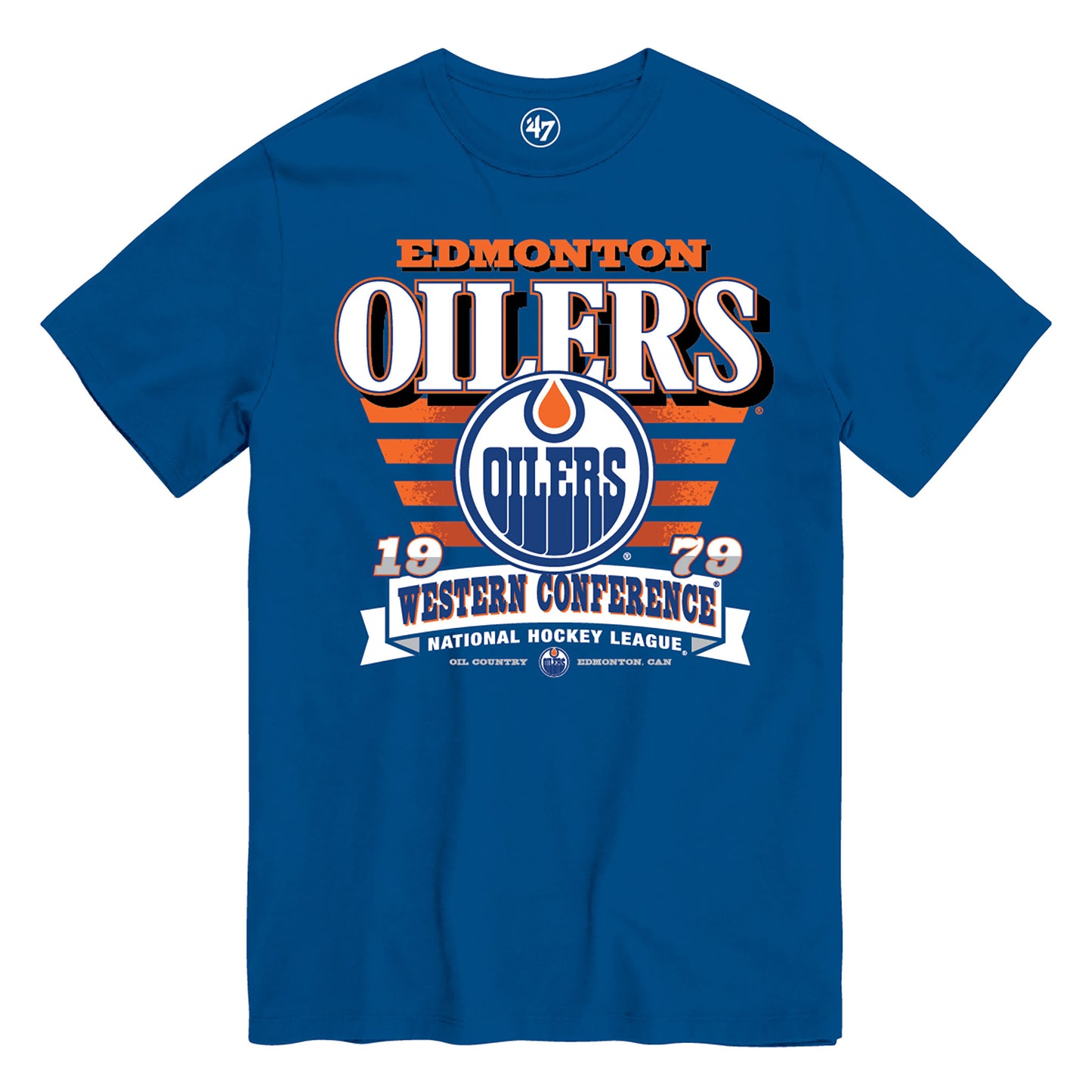 Edmonton Oilers '47 Stripe Splash Tee