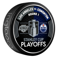 Edmonton Oilers vs Los Angeles Kings 2025 Round 1 Playoffs Match-Up Puck