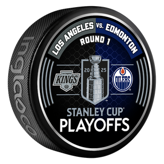 Edmonton Oilers vs Los Angeles Kings 2025 Round 1 Playoffs Match-Up Puck