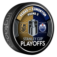 Edmonton Oilers vs Vegas Golden Knights 2025 Round 2 Playoffs Match-Up Puck