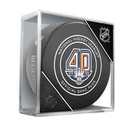 Marty McSorley Edmonton Oilers Autographed 40th Anniversary Game Puck