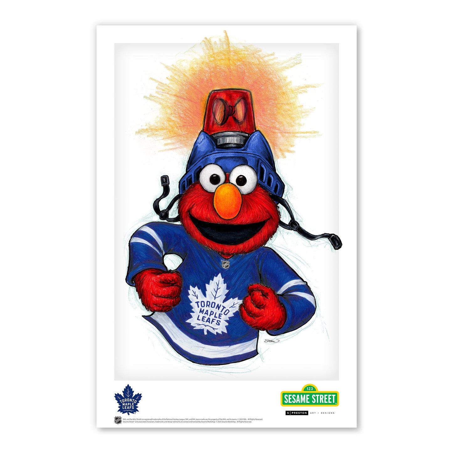 Toronto Maple Leafs Elmo 11x17 Poster Print