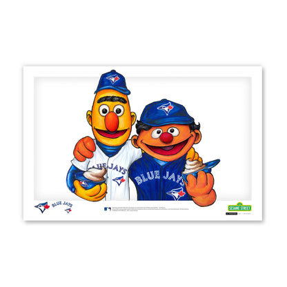 Bert and Ernie Toronto Blue Jays 11x17 Poster Print Framed