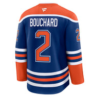 Evan Bouchard Edmonton Oilers Fanatics Premium Home Jersey with On Ice Cresting