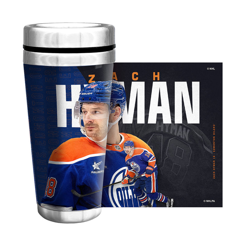 Zach Hyman Edmonton Oilers Centerfold 16oz Full Wrap Travel Mug