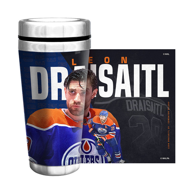 Leon Draisaitl Edmonton Oilers Centerfold 16oz Full Wrap Travel Mug