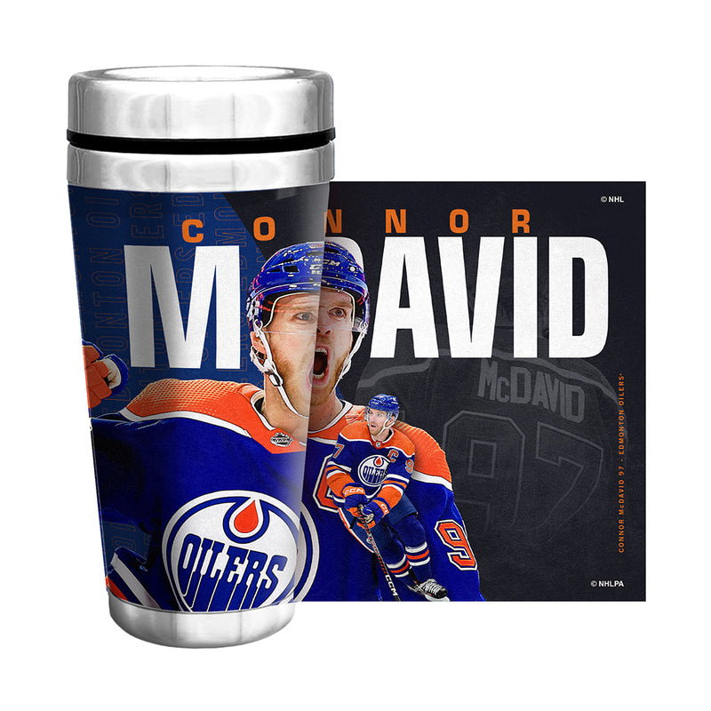 Connor McDavid Edmonton Oilers Centerfold 16oz Full Wrap Travel Mug