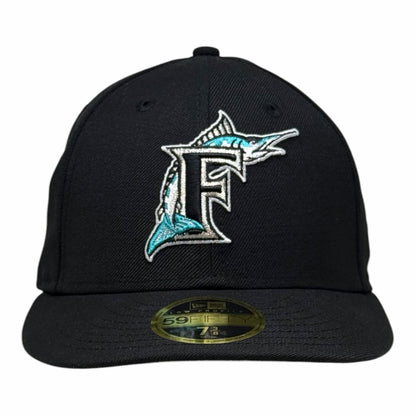 Florida Marlins ON-FIELD Black New Era Low Profile 59Fifty Cap 1995 - 2011