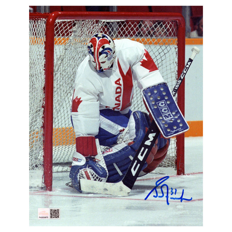 Grant Fuhr Signed Canada Cup Freezing The Puck 8x10 Photo