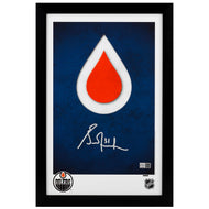 Grant Fuhr Signed Edmonton Oilers Minimalist Logo 11x17 Framed Print
