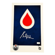 Grant Fuhr Signed Edmonton Oilers Minimalist Logo 11x17 Poster Print