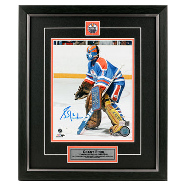 Grant Fuhr Signed Edmonton Oilers 8x10 Framed Photo – Rookie On the Road
