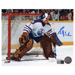 Grant Fuhr Signed Edmonton Oilers The Kid Action 8x10 Photo