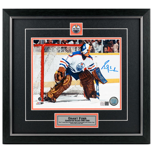 Grant Fuhr Signed Edmonton Oilers The Kid Action 8x10 Photo