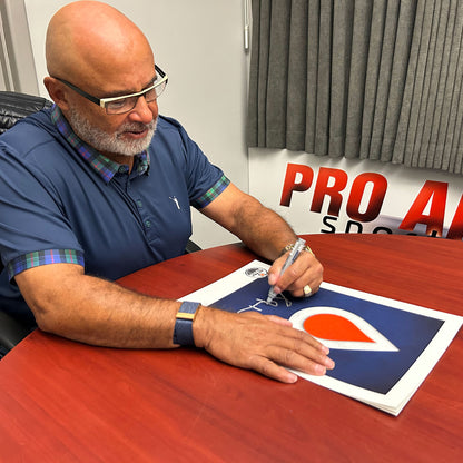 Grant Fuhr Signed Edmonton Oilers Minimalist Logo 11x17 Poster Print
