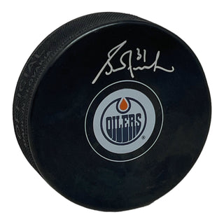 Andy Moog & Grant Fuhr Edmonton Oilers Dual Autographed Puck