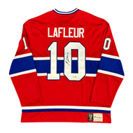 Guy Lafleur Signed Montreal Canadiens Vintage Red Replica Jersey