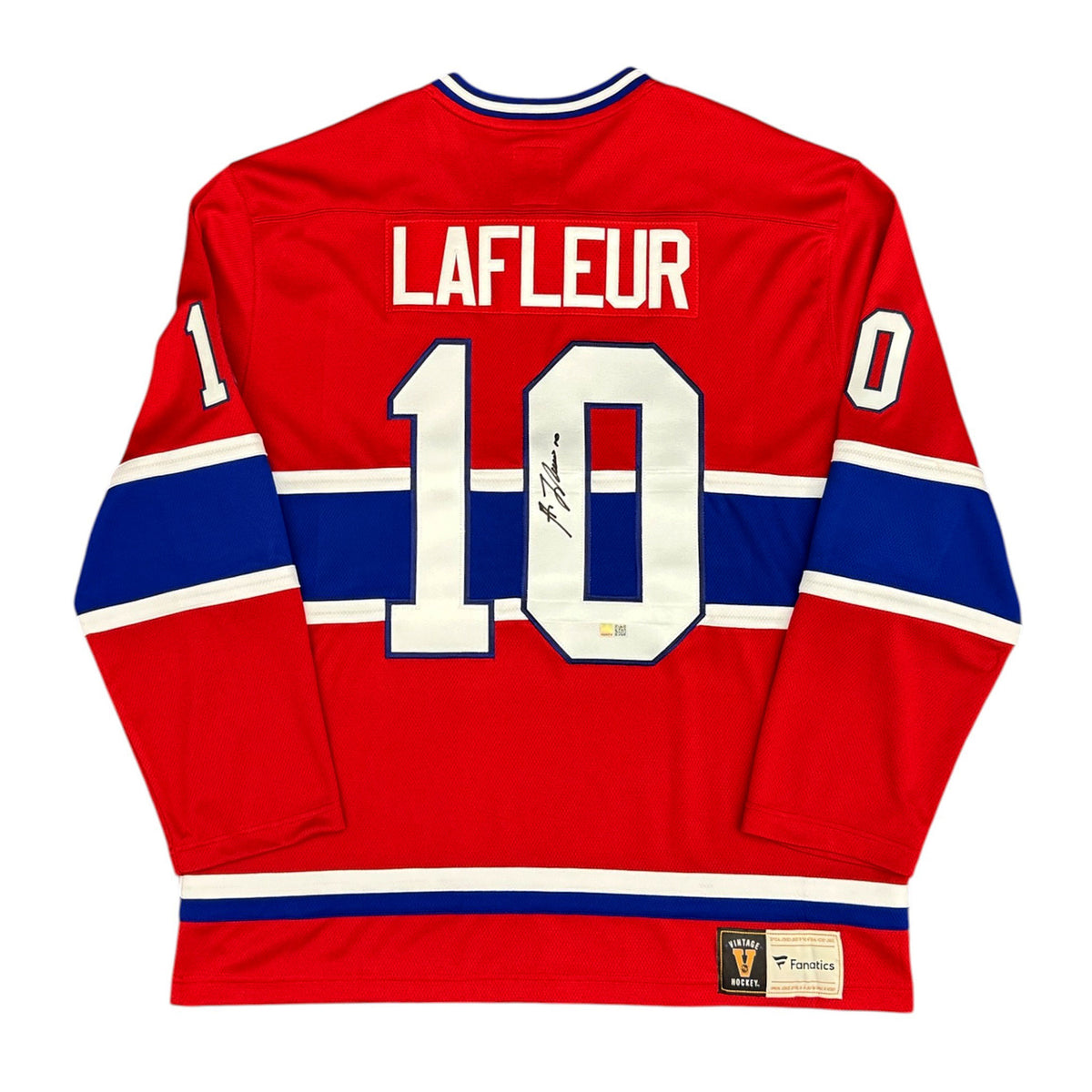 Guy Lafleur Signed Montreal Canadiens Vintage Red Replica Jersey