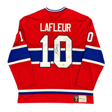 Guy Lafleur Signed Montreal Canadiens Vintage Red Replica Jersey