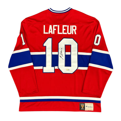 Guy Lafleur Signed Montreal Canadiens Vintage Red Replica Jersey