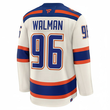 Jake Walman Edmonton Oilers Fanatics Premium Alternate Jersey ON ICE Cresting