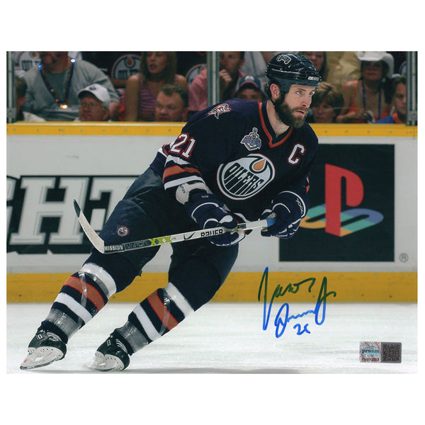 Jason Smith Signed Edmonton Oilers Navy Action 8x10 Photo 2006