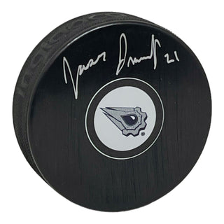 Jason Smith Signed Edmonton Oilers Puck McFarlane Logo