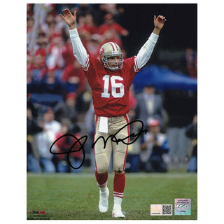 Joe Montana Signed San Francisco 49ers TD Celebration 8x10 Photo