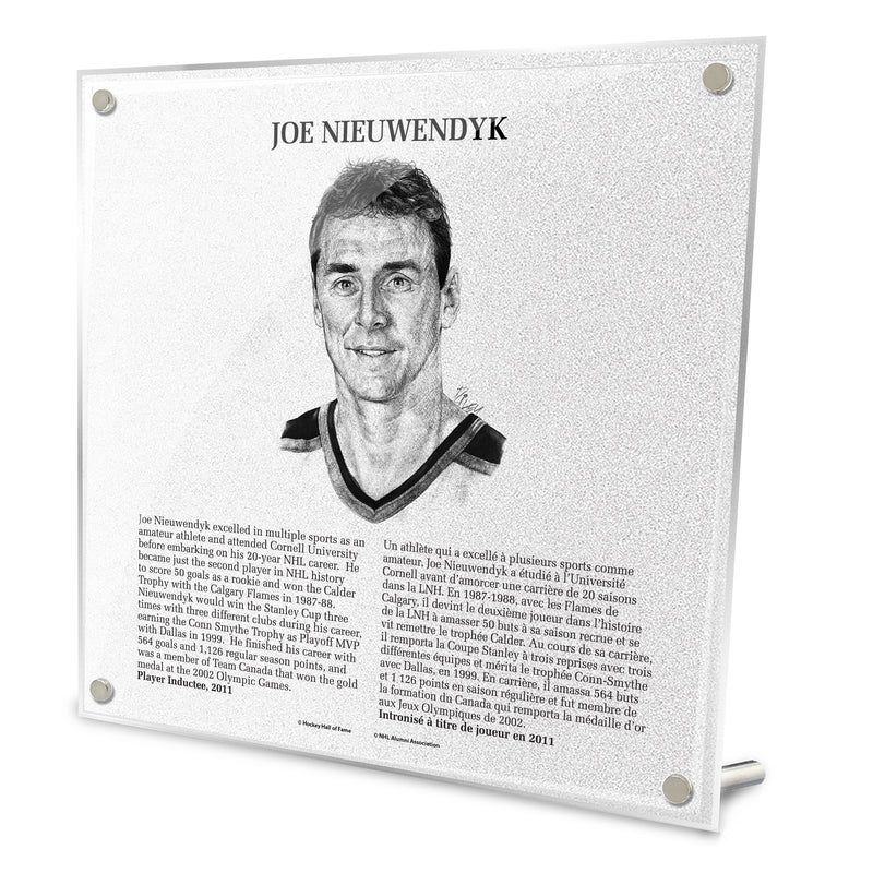 Joe Nieuwendyk Replica Hall of Fame Plaque