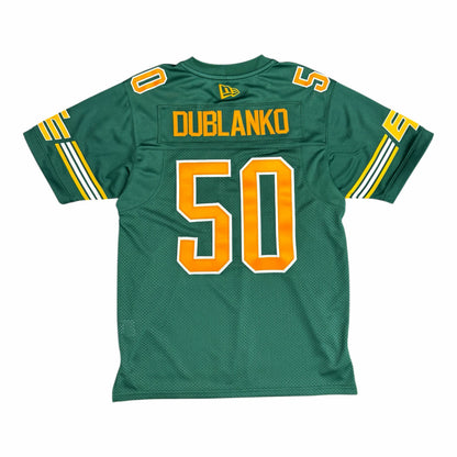 Joel Dublanko Edmonton Elks New Era Replica Home Jersey – On-Field Sewing