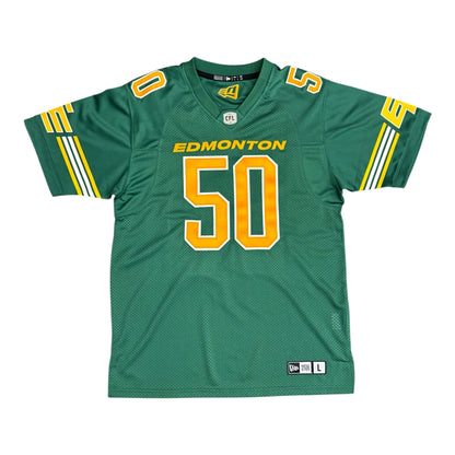 Joel Dublanko Edmonton Elks New Era Replica Home Jersey – On-Field Sewing